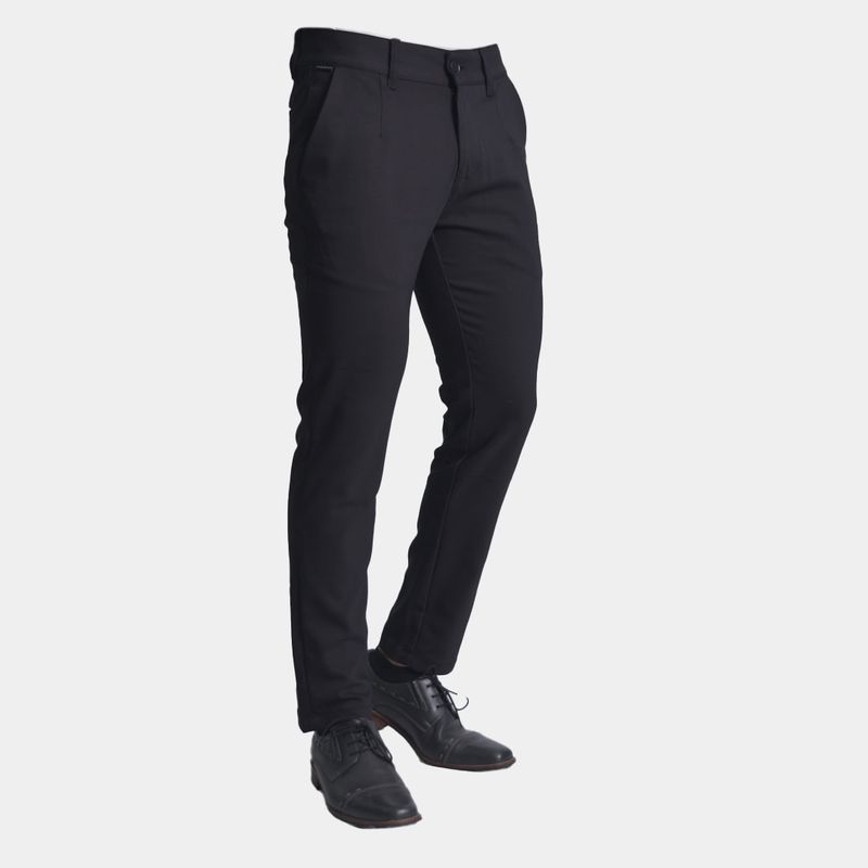Pantalon semipitillo Perfect Fit Tejido especial super flex - NEGRO