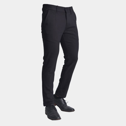 Pantalon semipitillo Perfect Fit Tejido especial super flex - NEGRO