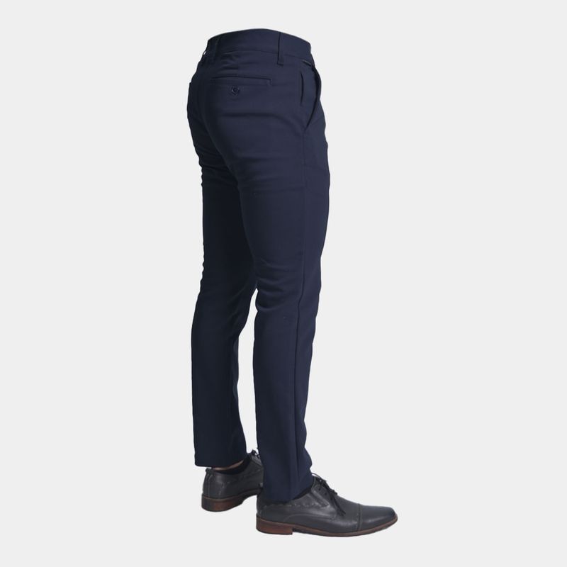 Pantalon semipitillo Perfect Fit Tejido especial super flex - AZUL
