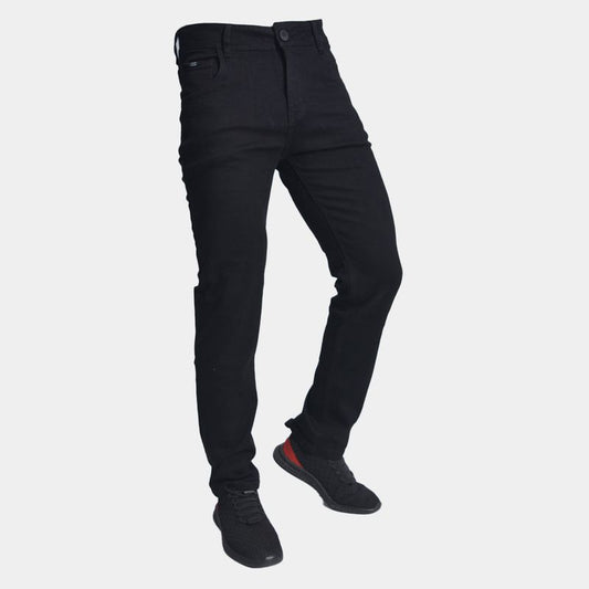 Pantalon denim semi pitillo Comfort stretch - NEGRO