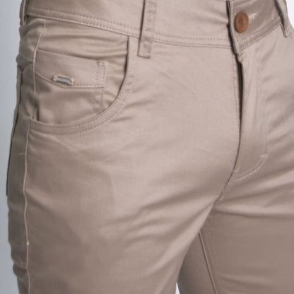 Pantalon drill pitillo Comfort  con stretch premium - BEIGE