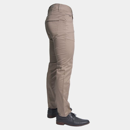 Pantalon drill semipitillo | Comfort  de alto desempeño - BEIGE
