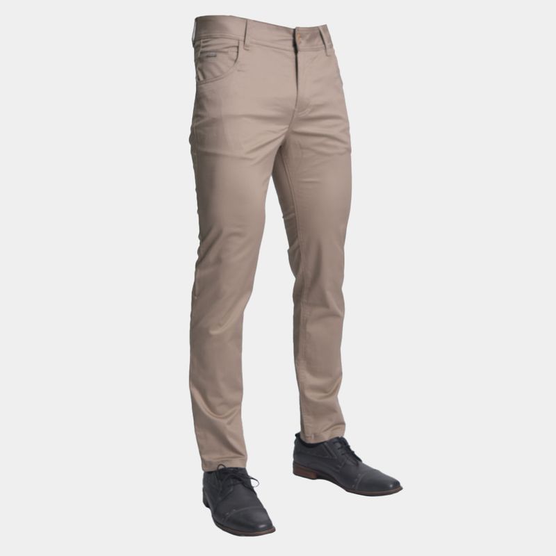 Pantalon drill semipitillo | Comfort  de alto desempeño - BEIGE