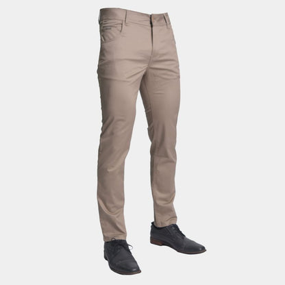 Pantalon drill semipitillo | Comfort  de alto desempeño - BEIGE
