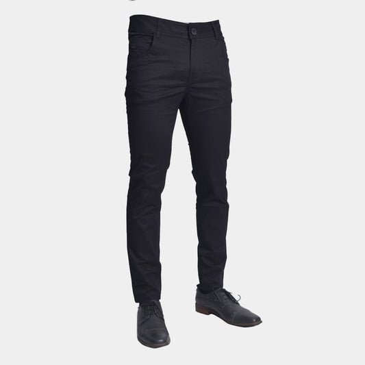 Pantalon drill semipitillo | Comfort versatil | Estilo sofisticado - NEGRO
