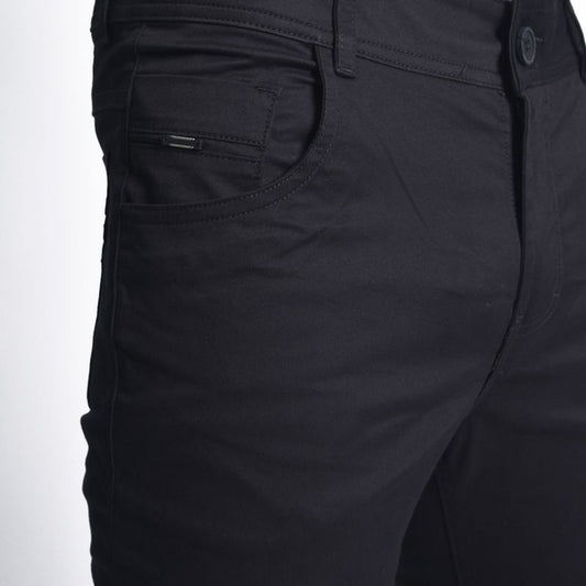 Pantalon drill semipitillo | Comfort versatil | Estilo sofisticado - NEGRO