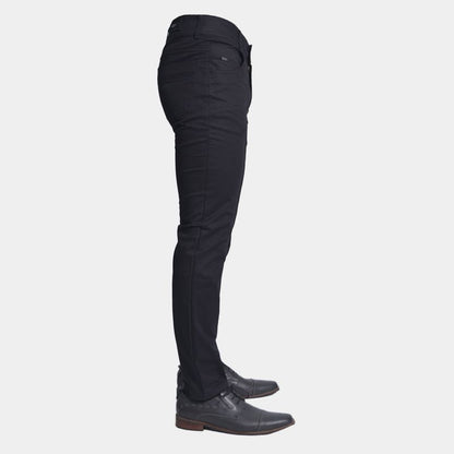 Pantalon drill semipitillo | Comfort versatil | Estilo sofisticado - NEGRO