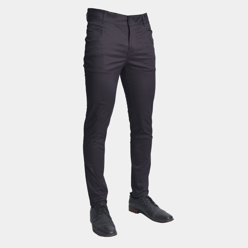 Pantalon drill pitillo | Diseño refinado con confort extremo | Perfect Fit - PLOMO