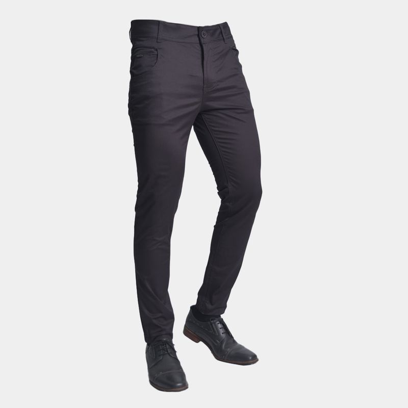 Pantalon drill pitillo | Diseño refinado con confort extremo | Perfect Fit - PLOMO