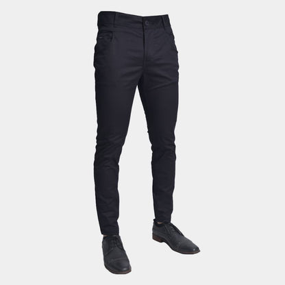 Skinny drill trousers | Refined design with extreme comfort | Perfect Fit - BLUE