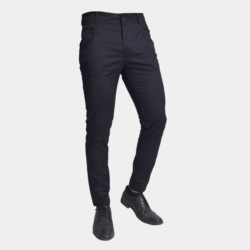 Skinny drill trousers | Refined design with extreme comfort | Perfect Fit - BLUE
