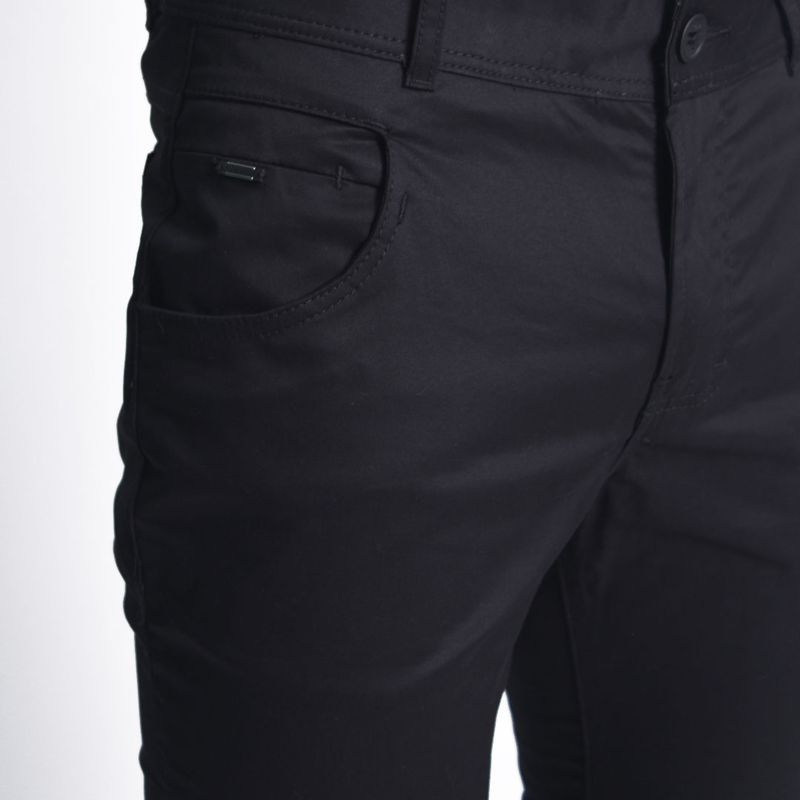 Pantalon drill pitillo | Diseño refinado con confort extremo | Perfect Fit - NEGRO