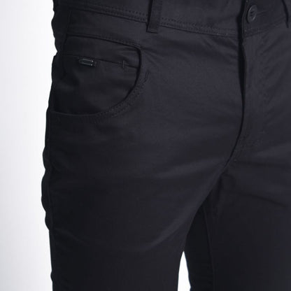 Pantalon drill pitillo | Diseño refinado con confort extremo | Perfect Fit - NEGRO