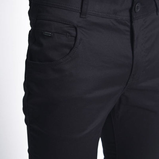 Pantalon drill pitillo | Diseño refinado con confort extremo | Perfect Fit - NEGRO