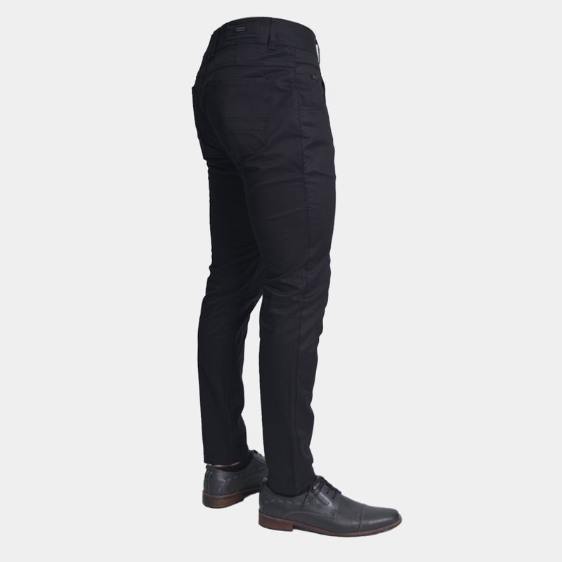 Pantalon drill pitillo | Diseño refinado con confort extremo | Perfect Fit - NEGRO