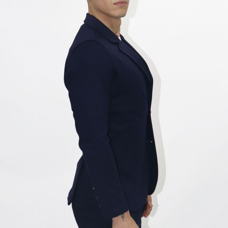 Signature Special Weave Blazer | Perfect Fit Comfort Stretch - BLUE