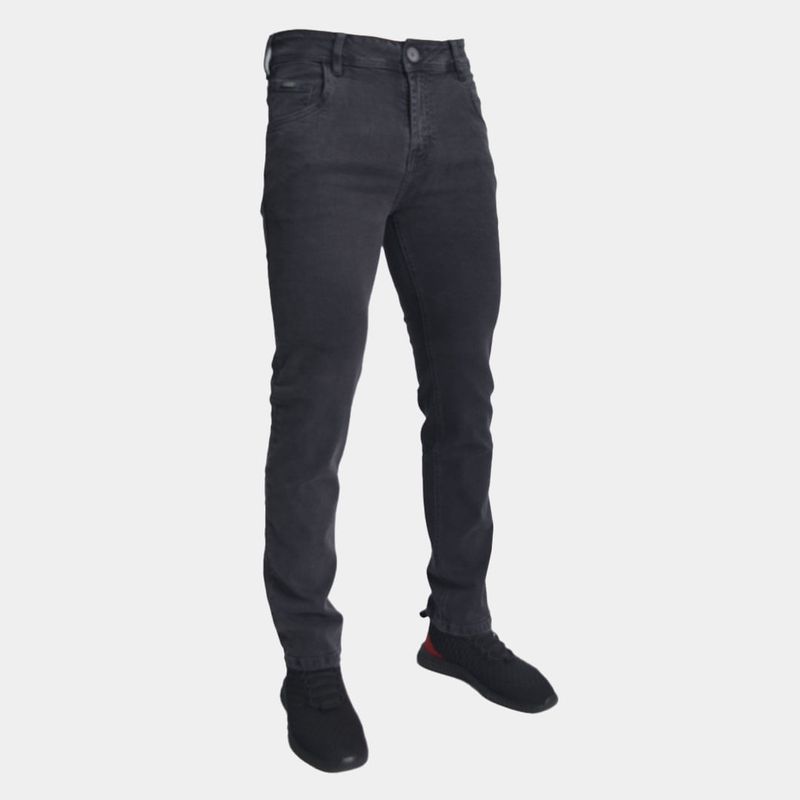 Pantalon denim semi pitillo Comfort stretch - PLOMO