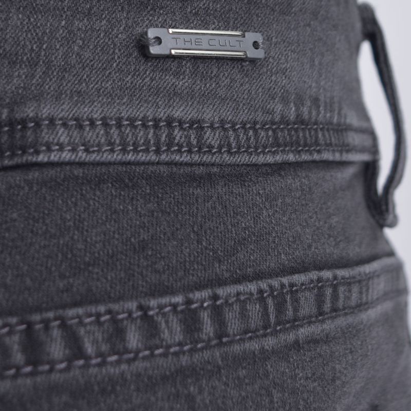 Pantalon denim semi pitillo Comfort stretch - PLOMO