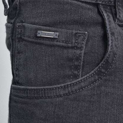 Pantalon denim semi pitillo Comfort stretch - PLOMO