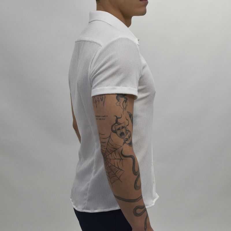 CAMISA MANGA CORTA  PERFECT FIT - BLANCO