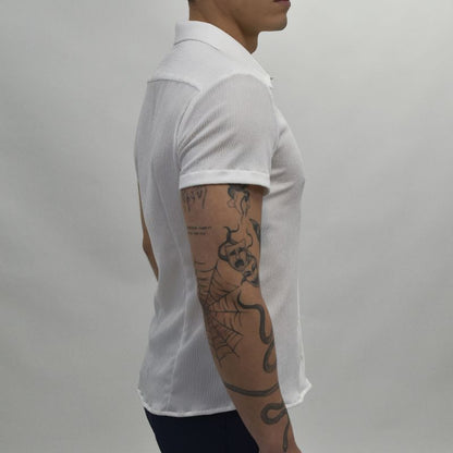 CAMISA MANGA CORTA  PERFECT FIT - BLANCO
