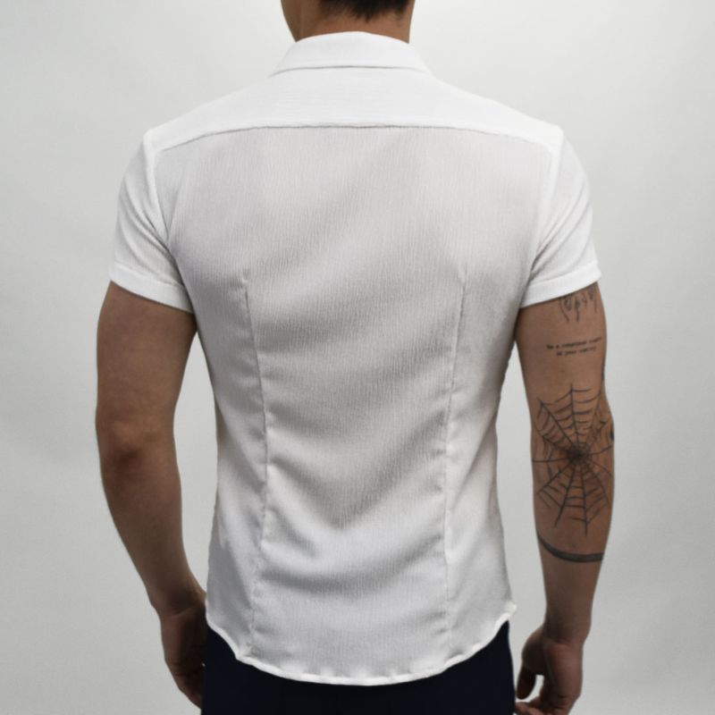 CAMISA MANGA CORTA  PERFECT FIT - BLANCO