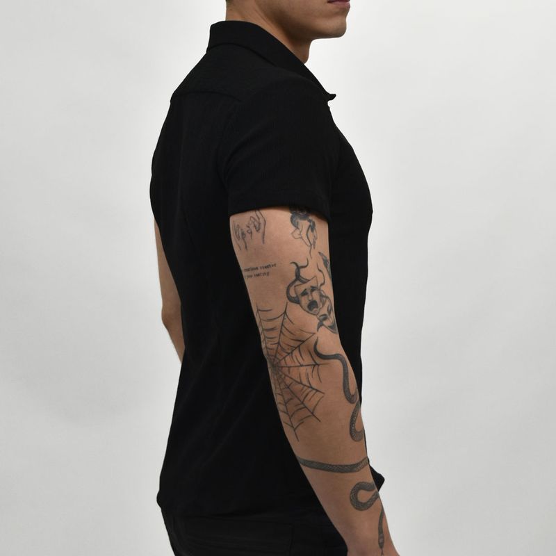 CAMISA MANGA CORTA  PERFECT FIT - NEGRO