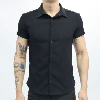 CAMISA MANGA CORTA  PERFECT FIT - NEGRO