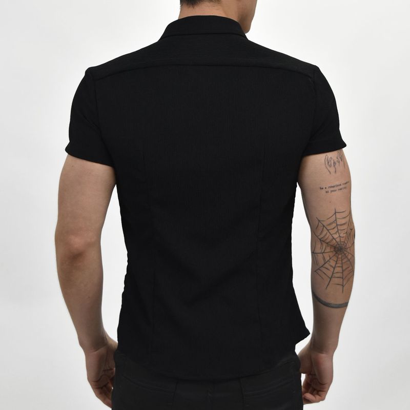 CAMISA MANGA CORTA  PERFECT FIT - NEGRO