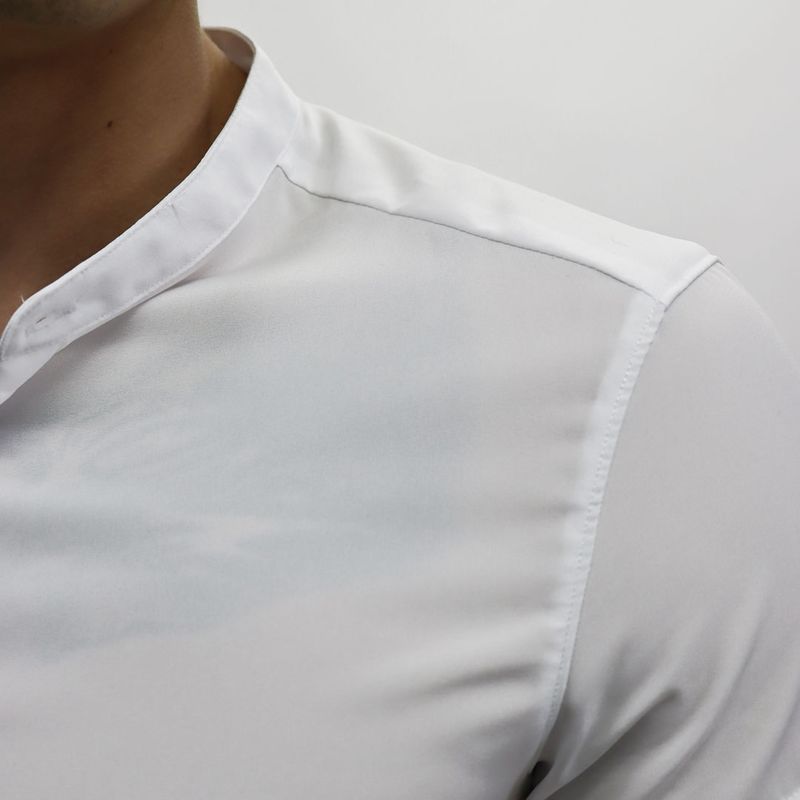 Camisa Manga Corta Cuello Neru Perfect Fit - BLANCO