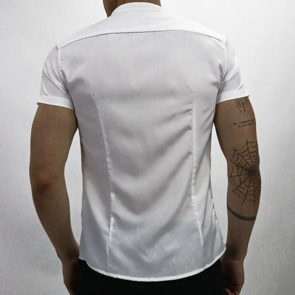 Camisa Manga Corta Cuello Neru Perfect Fit - BLANCO
