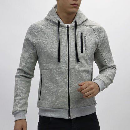 Hoodie afranelado con cierre en pechera Estilo urbano - MELANGE
