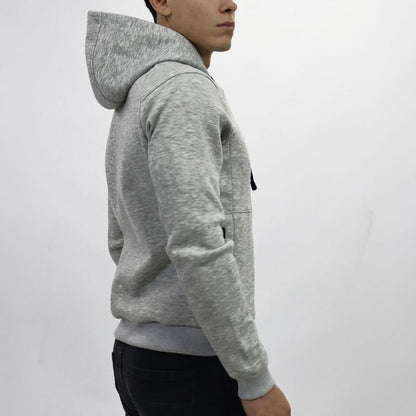 Hoodie afranelado con cierre en pechera Estilo urbano - MELANGE