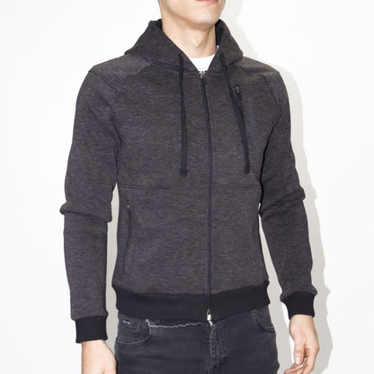 Fleece hoodie with zip placket Urban style - LEAD
