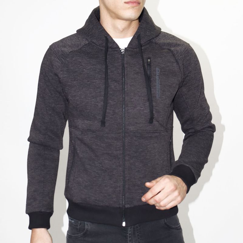 Fleece hoodie with zip placket Urban style - LEAD