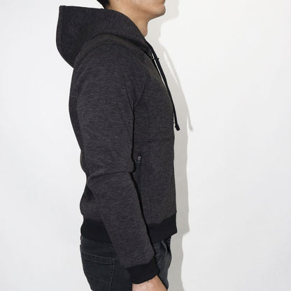 Fleece hoodie with zip placket Urban style - LEAD