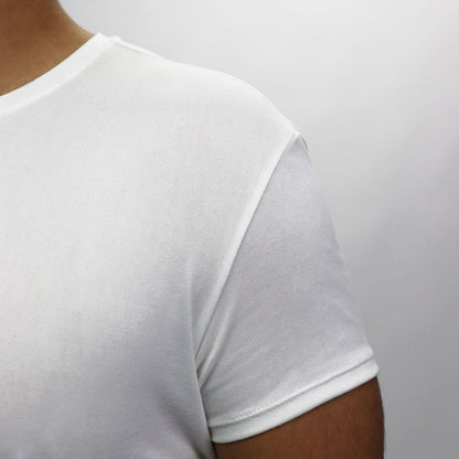 Round-neck short-sleeve polo shirt Special microbrush fabric Perfect Fit - IVORY