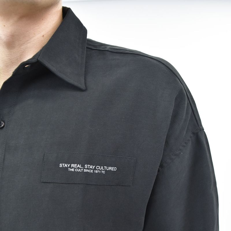 Camisa premium oversize de manga larga