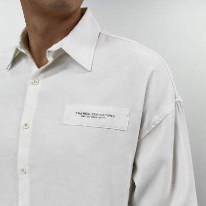 Camisa premium oversize de manga larga