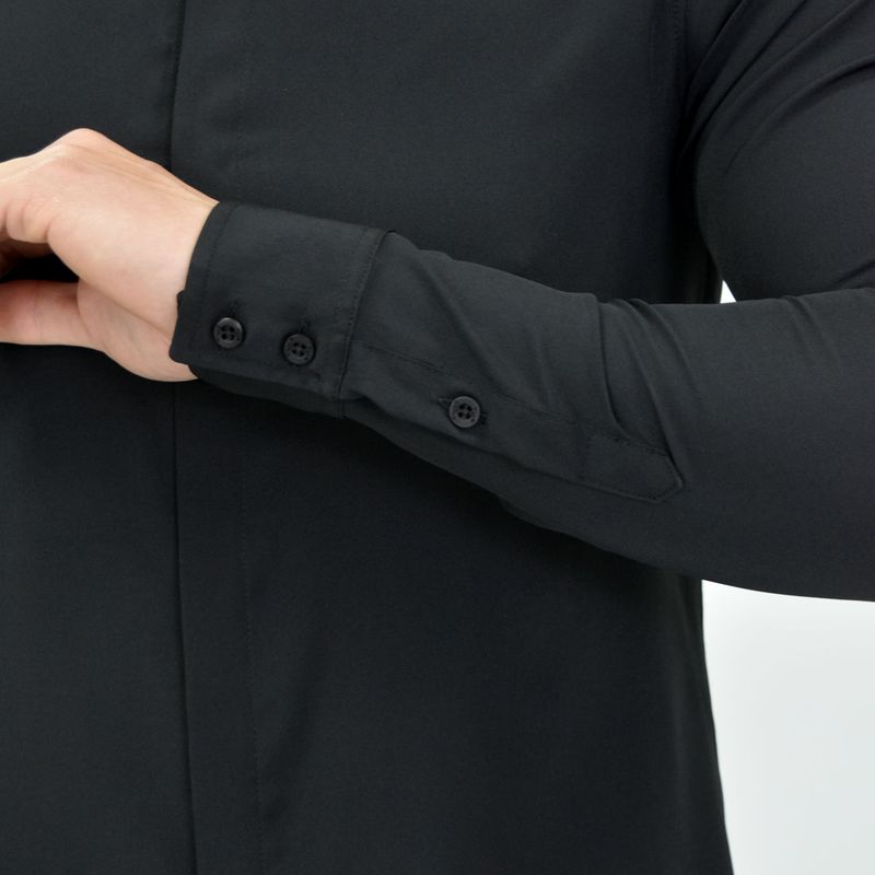 Super Flex Long Sleeve Nehru Collar Shirt