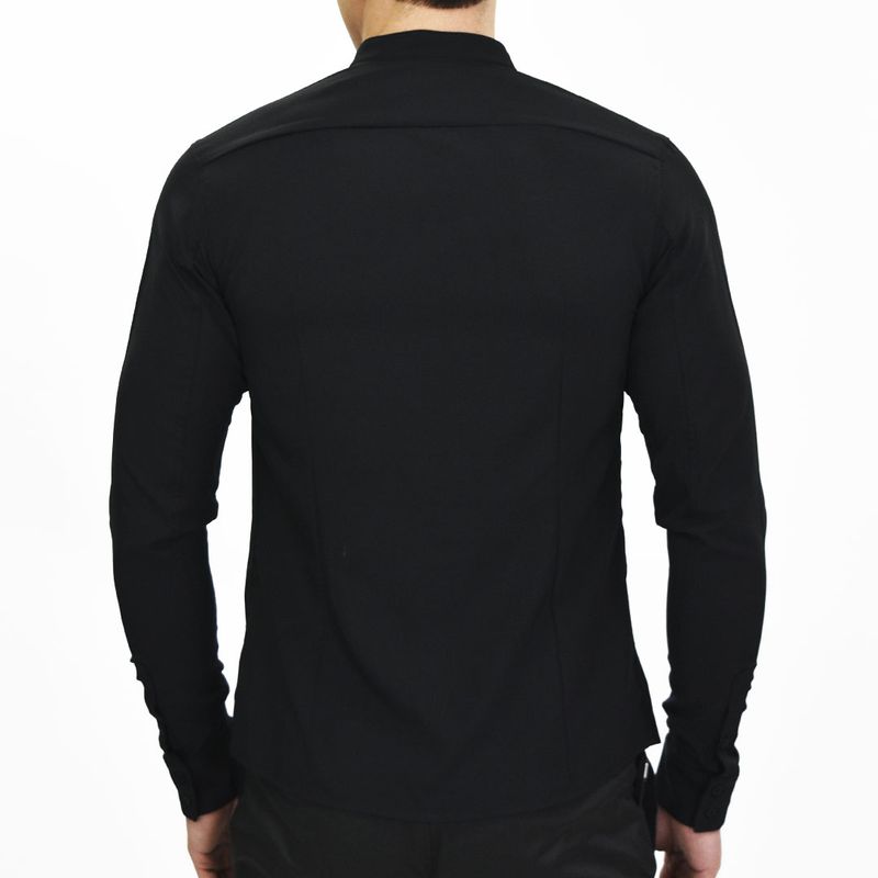 Super Flex Long Sleeve Nehru Collar Shirt