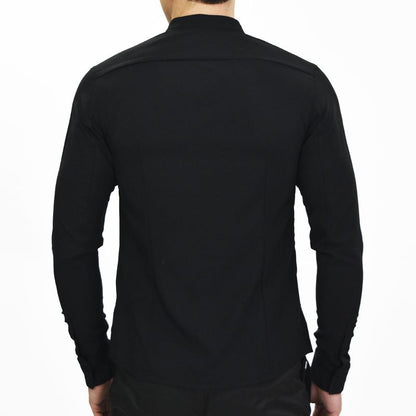 Super Flex Long Sleeve Nehru Collar Shirt