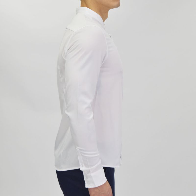 Super Flex Long Sleeve Nehru Collar Shirt