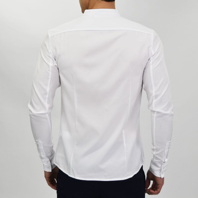 Super Flex Long Sleeve Nehru Collar Shirt