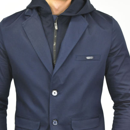 Satin blazer with removable Signature bib