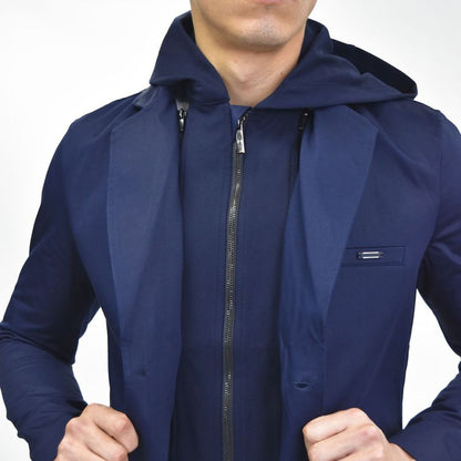 Satin blazer with removable Signature bib