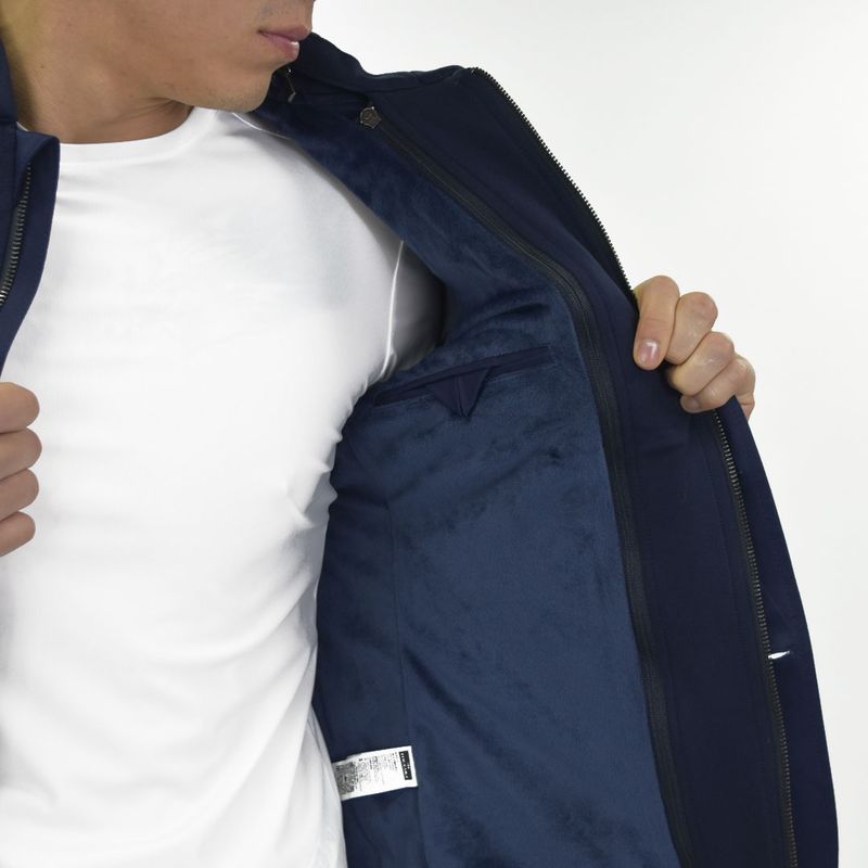Satin blazer with removable Signature bib
