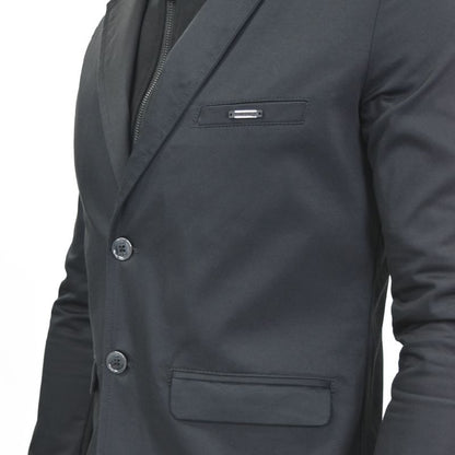 Satin blazer with removable Signature bib