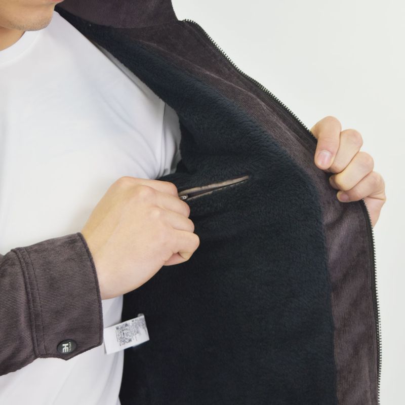 Casaca corduroy premium con forro afelpado