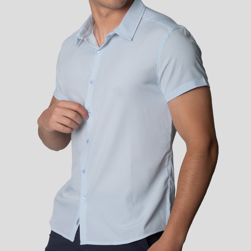 Minimal Short Sleeve Shirt | Perfect Fit | Special fabric - Super flex